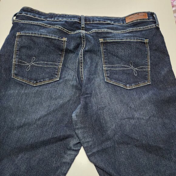 Levi's Denizen Dark Wash Stretch Denim Mid Rise Modern Skinny Jeans - Picture 2 of 5